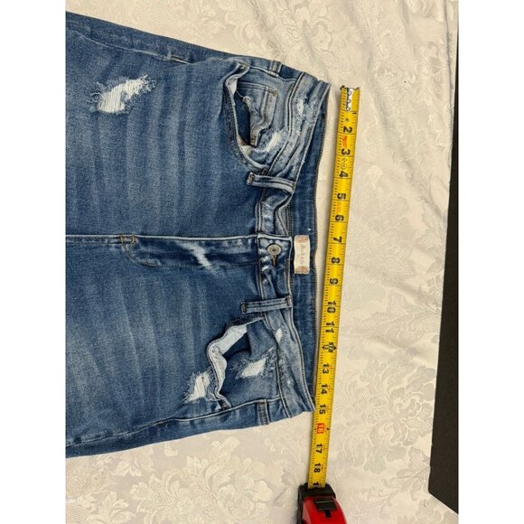 Alter’d State Vervet Size 31 Wide Leg Flare Bell Bottom‎ Ripped Jeans Stretch - Picture 6 of 9